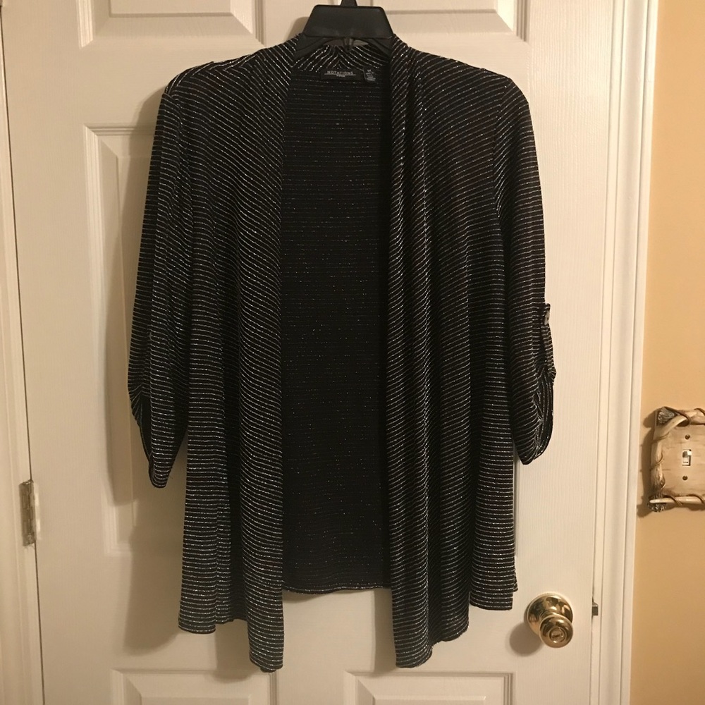 Black & Silver Stripe Cardigan